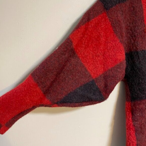 H&M Buffalo Women's Red Black Plaid Sweater Dress Size M - Picture 5 of 7